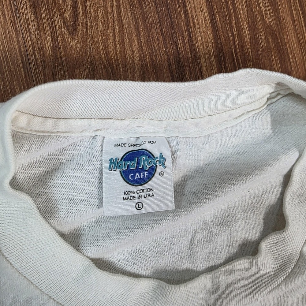 Hard Rock Cafe Las Vegas Shirt Mens Large White Made USA Music Graphic Tee - Picture 4 of 7